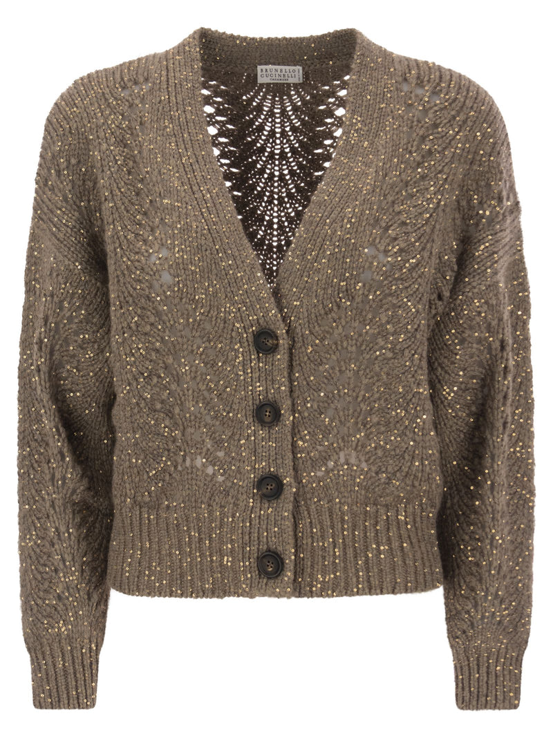 Brunello Cucinelli Dazzling Lace Cashmere Cardigan - Women