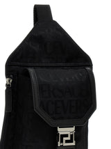 Versace Technical Fabric Backpack With Logo - Men