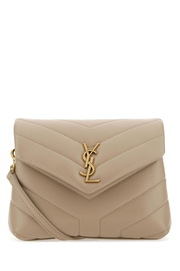 Saint Laurent Cappuccino Leather Toy Loulou Crossbody Bag - Women