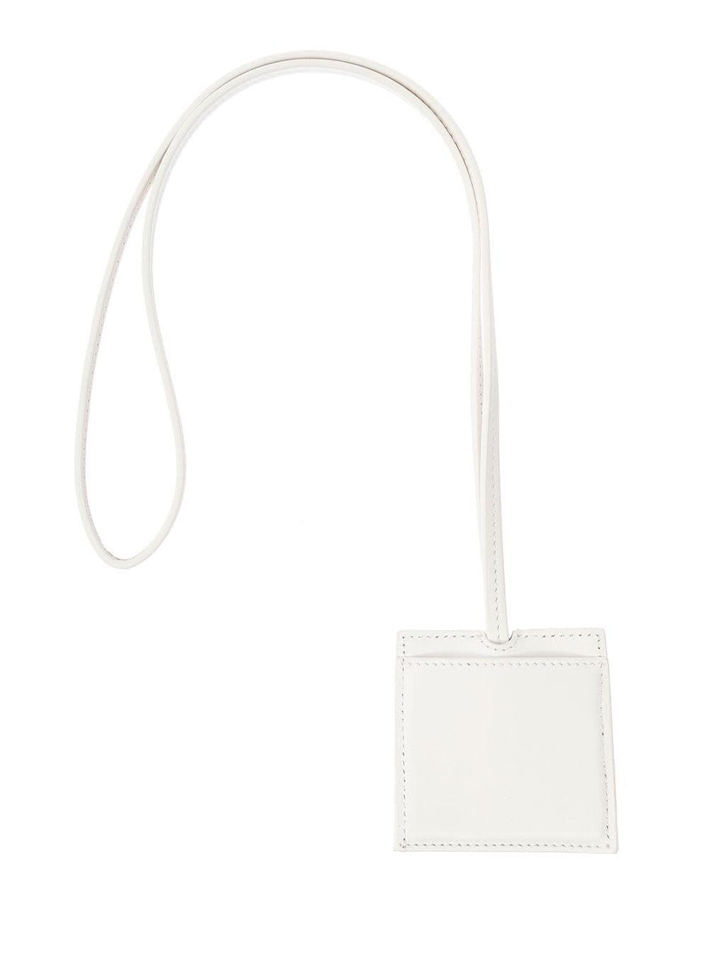 Jacquemus le Porte Cle Bagage White Key-chain With Logo Lettering In Smooth Leather Man - Men - Piano Luigi