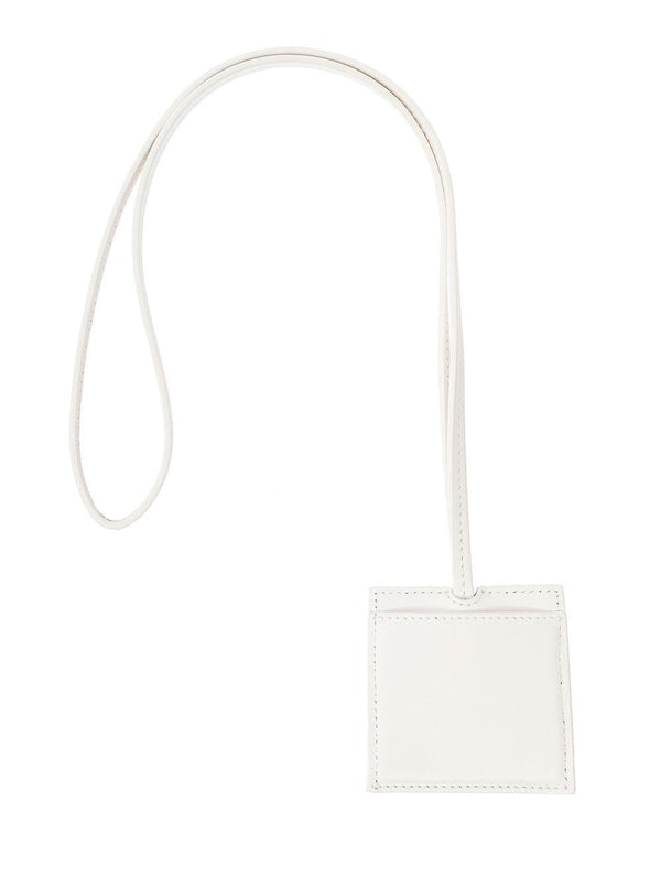 Jacquemus le Porte Cle Bagage White Key-chain With Logo Lettering In Smooth Leather Man - Women - Piano Luigi