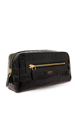 Tom Ford Leather Wash Bag With Logo - Men