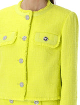 Versace Bouclé Tweed Raglan Jacket - Women