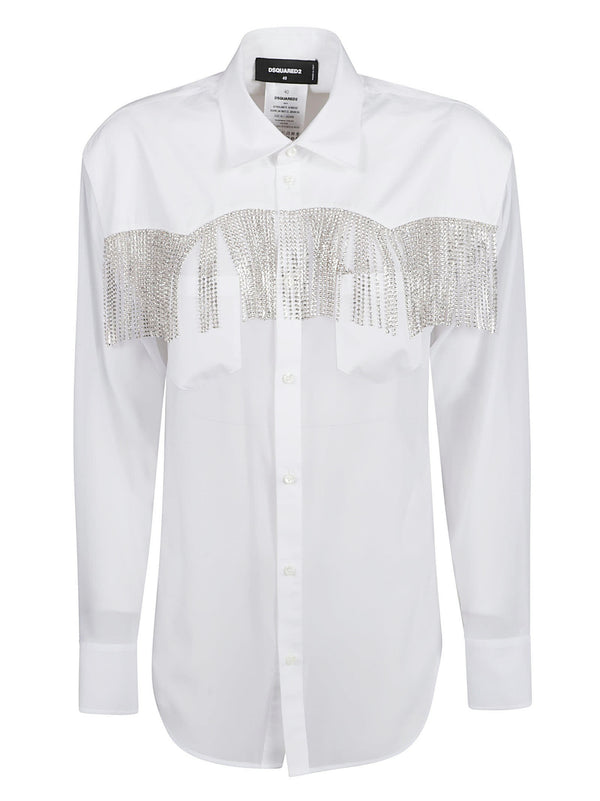 Dsquared2 Crystal Fringed Western Shirt - Women