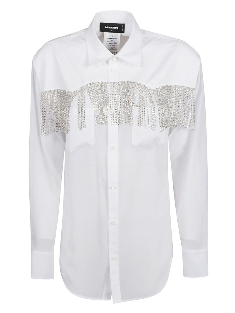 Dsquared2 Crystal Fringed Western Shirt - Women