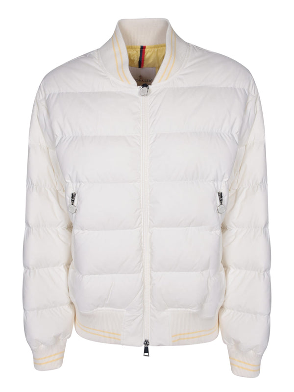 Moncler Argo White Bomber Jacket - Women