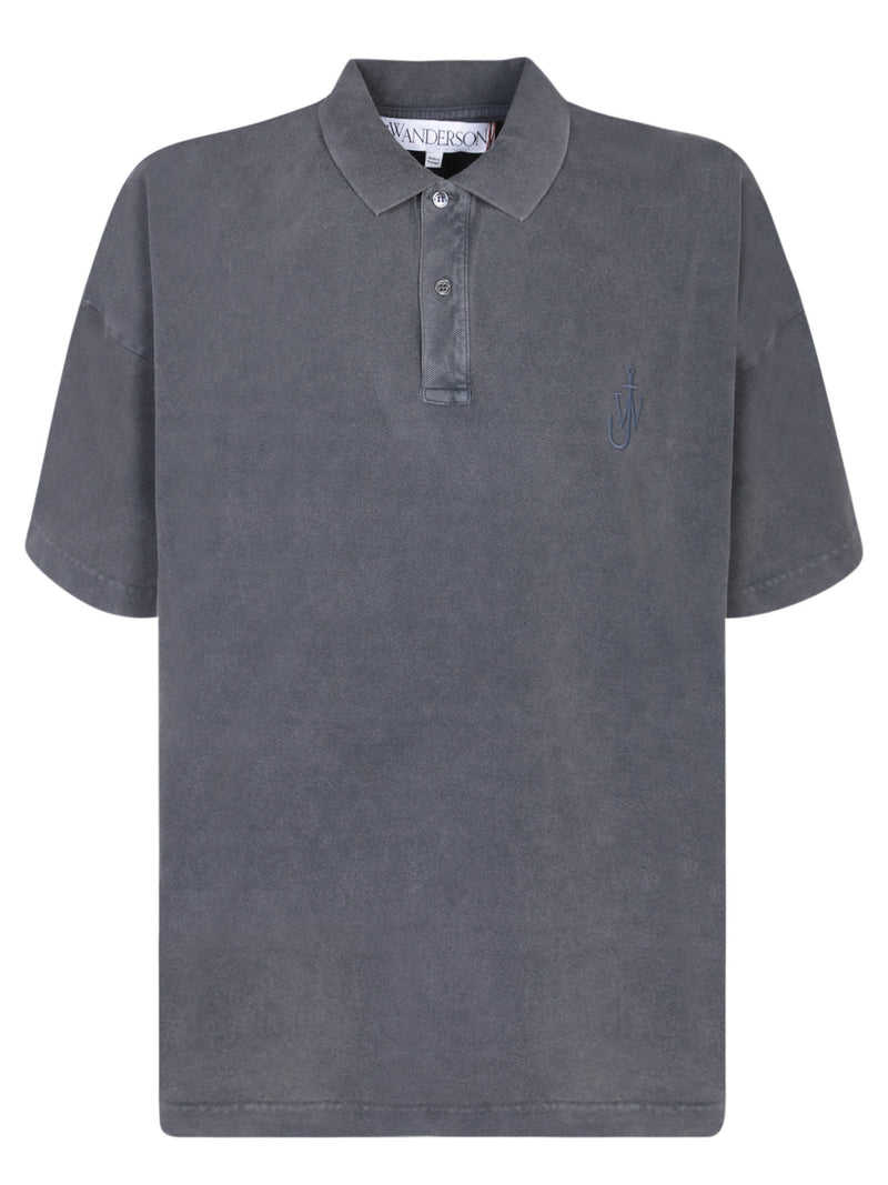 J.W. Anderson Anchor Grey Polo Shirt - Men