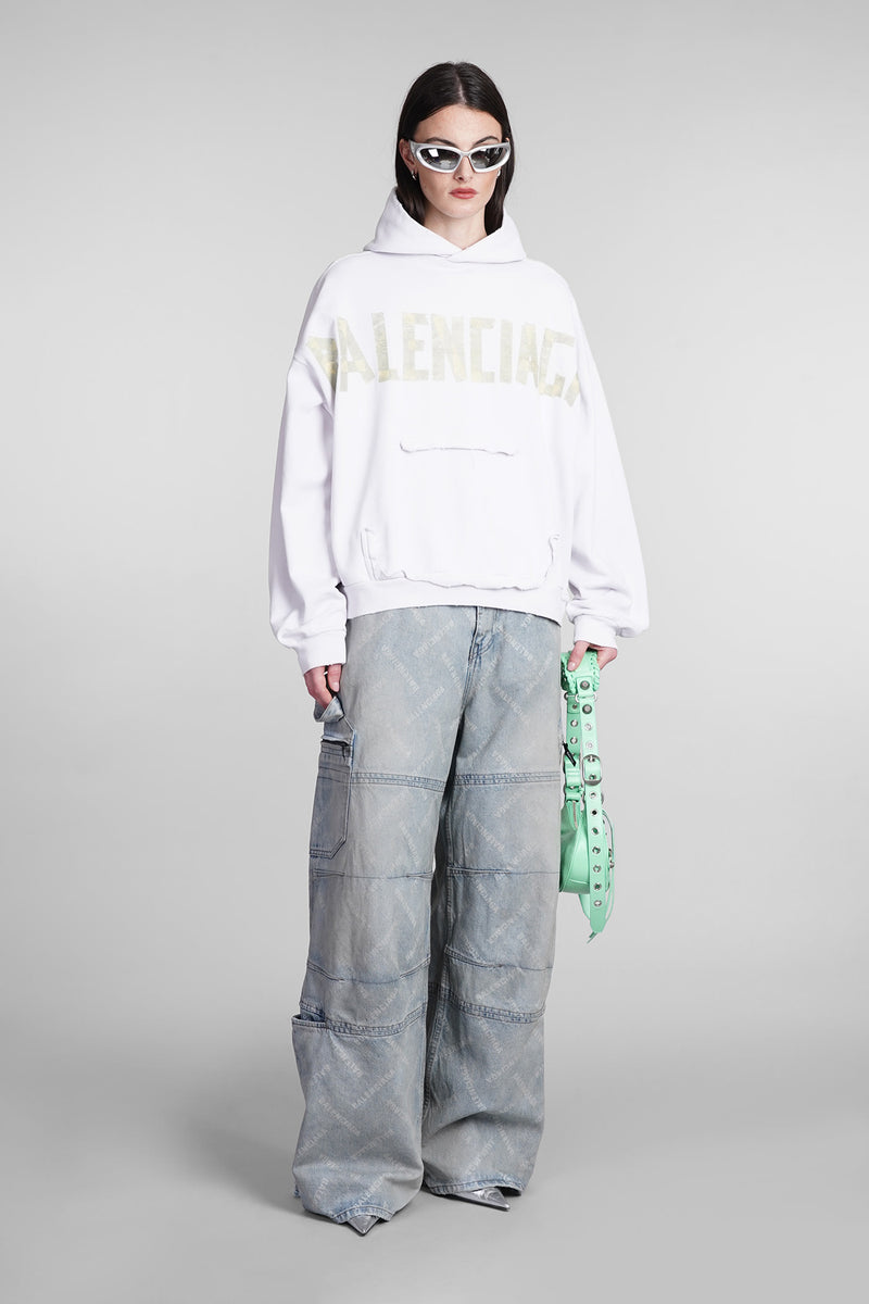 Balenciaga Sweatshirt In White Cotton - Women