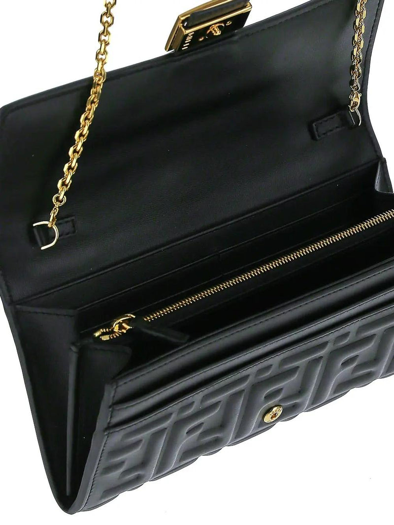 Fendi Baguette Continental Wallet With Chain - Women