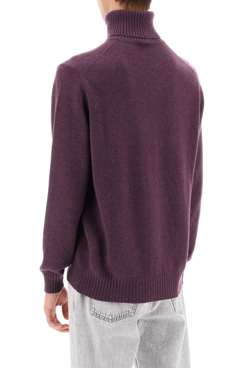 Brunello Cucinelli Cashmere Turtleneck With Punch Needle Embroidery - Men