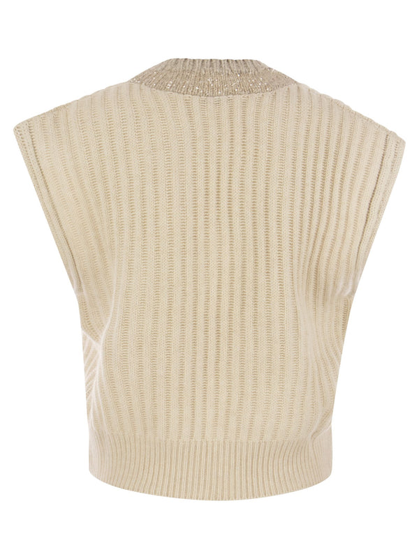 Brunello Cucinelli Ribbed Cashmere Waistcoat - Women