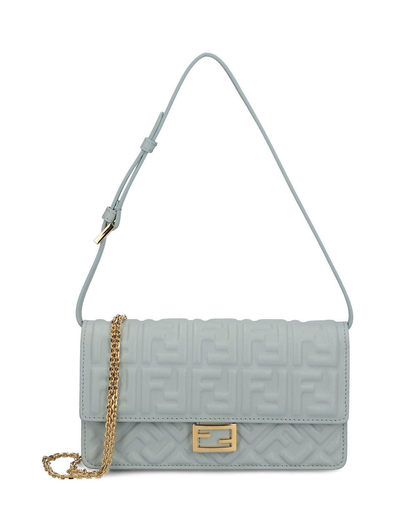 Fendi Logo Embossed Shoulder Bag - Women