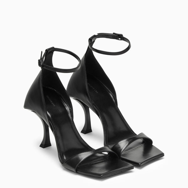 Balenciaga Hourglass 100 Black Leather Sandal - Women