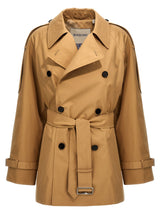 Burberry Double-breasted Short Trench Coat - Women