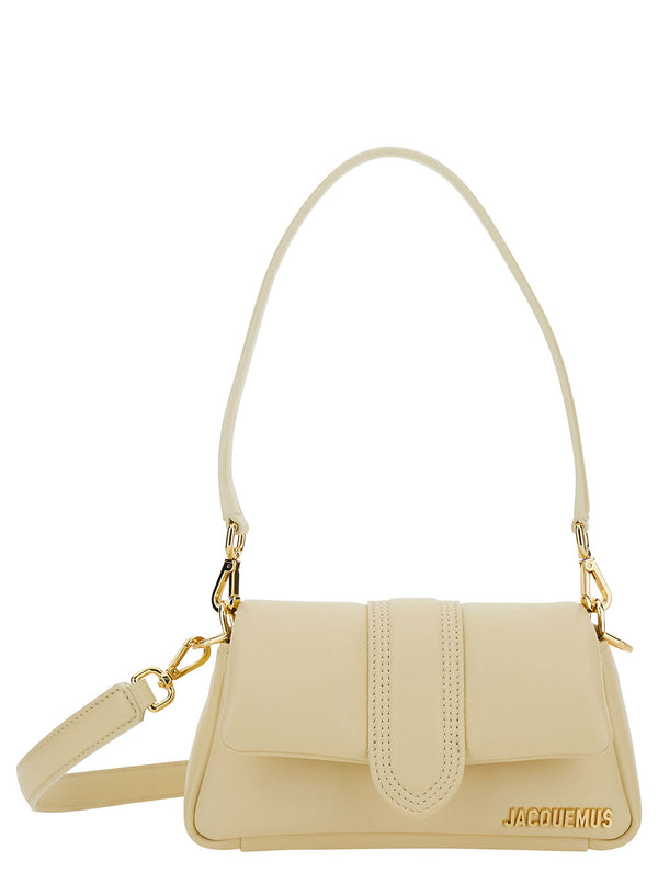 Jacquemus le Petit Bambimou Ivory Shoulder Bag With Logo Detail In Padded Leather Woman - Women