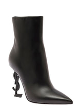 Saint Laurent opyum Black Boots With Cassandre Heel In Leather Woman - Women