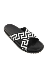 Versace Black/white greca Sandal - Men