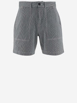 Woolrich Stretch Cotton Short Pants With Striped Pattern - Men