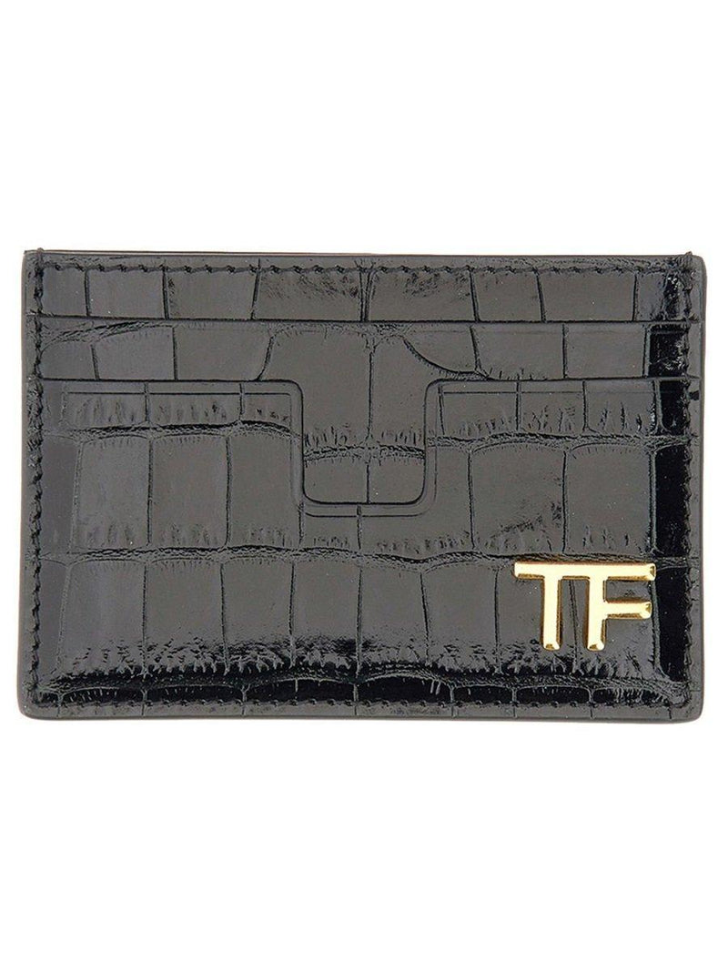 Tom Ford Logo Plaque Embossed Cardholder - Women - Piano Luigi