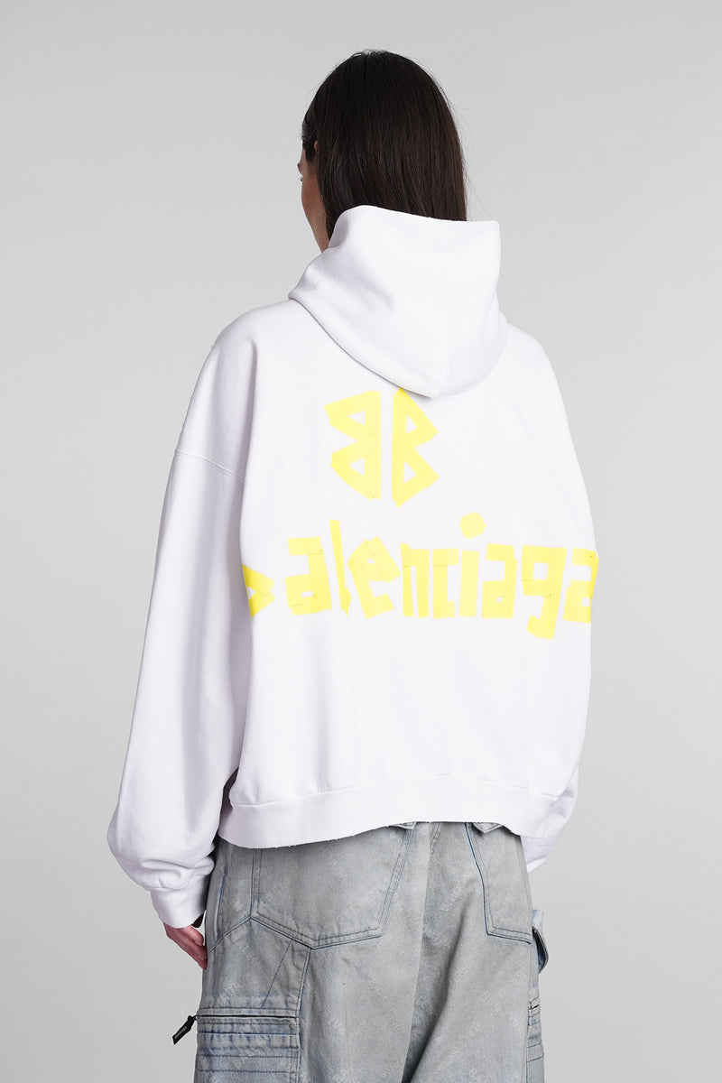 Balenciaga Sweatshirt In White Cotton - Women