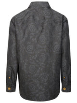 Versace barocco Anthracite Cotton Shirt - Men