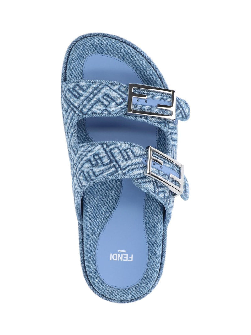 Fendi Denim Slides - Women