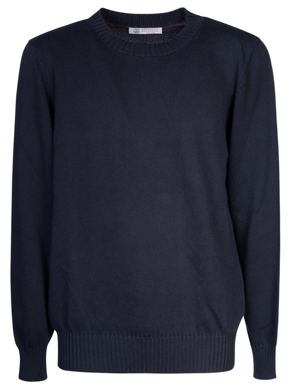 Brunello Cucinelli Rib Trim Knit Plain Sweatshirt - Men
