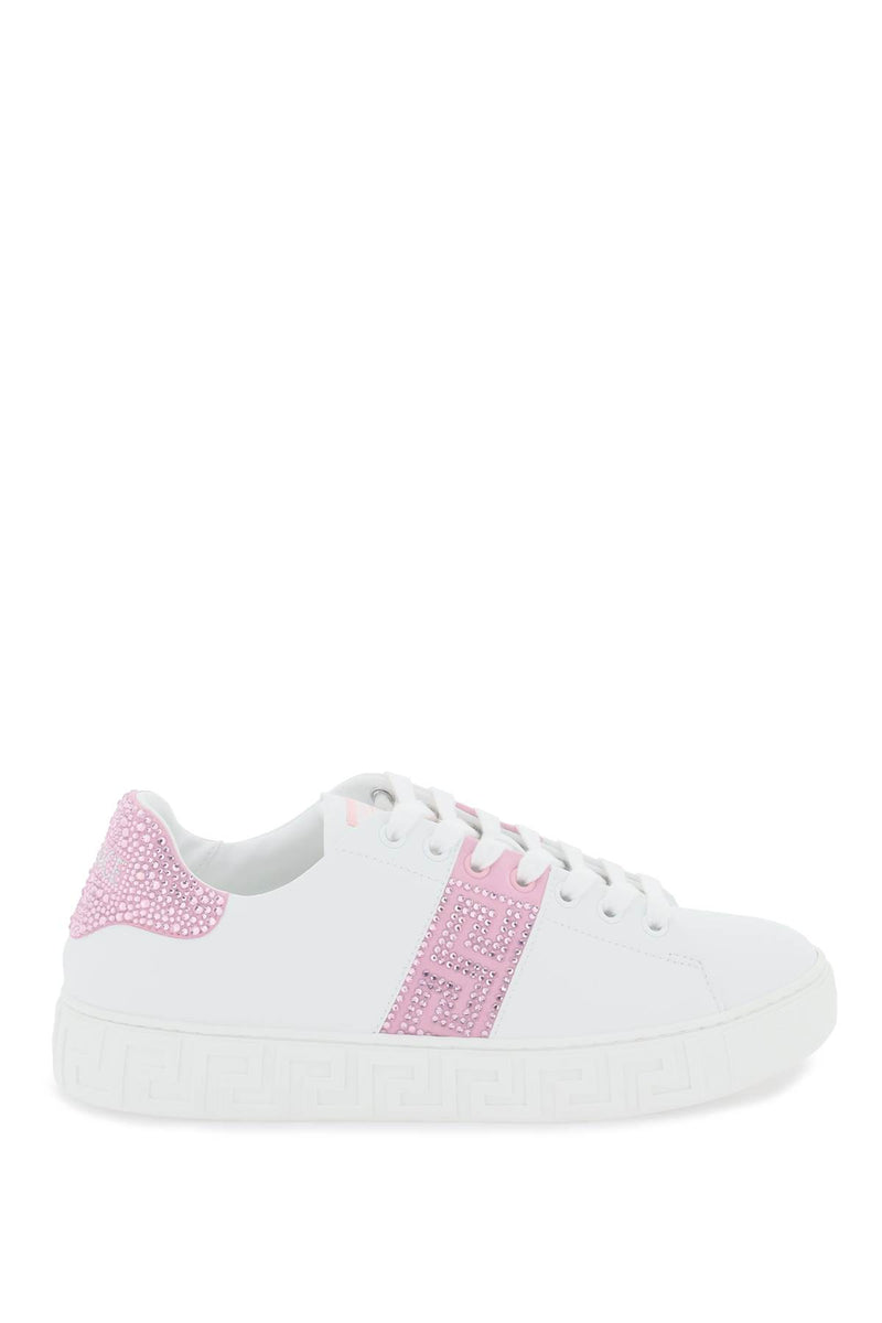 Versace Greca Sneakers With Crystals - Women