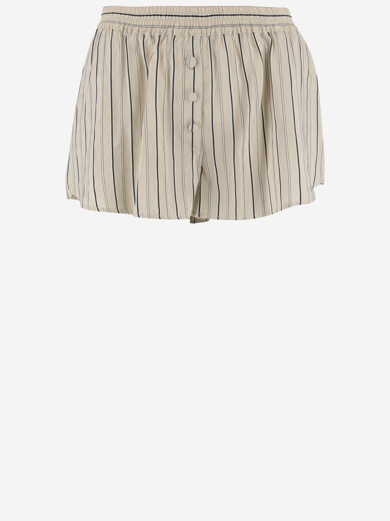 Stella McCartney Striped Silk Blend Shorts - Women