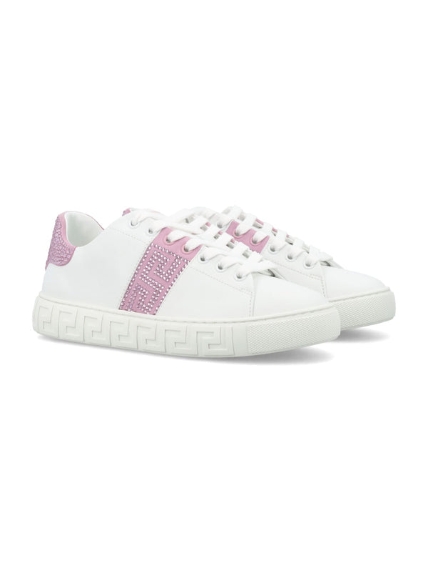 Versace Crystal Greca Sneakers - Women