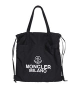 Moncler Aq Tote Drawstring Black Bag - Men