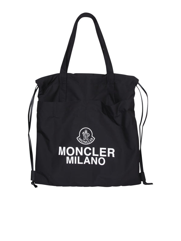Moncler Aq Tote Drawstring Black Bag - Men