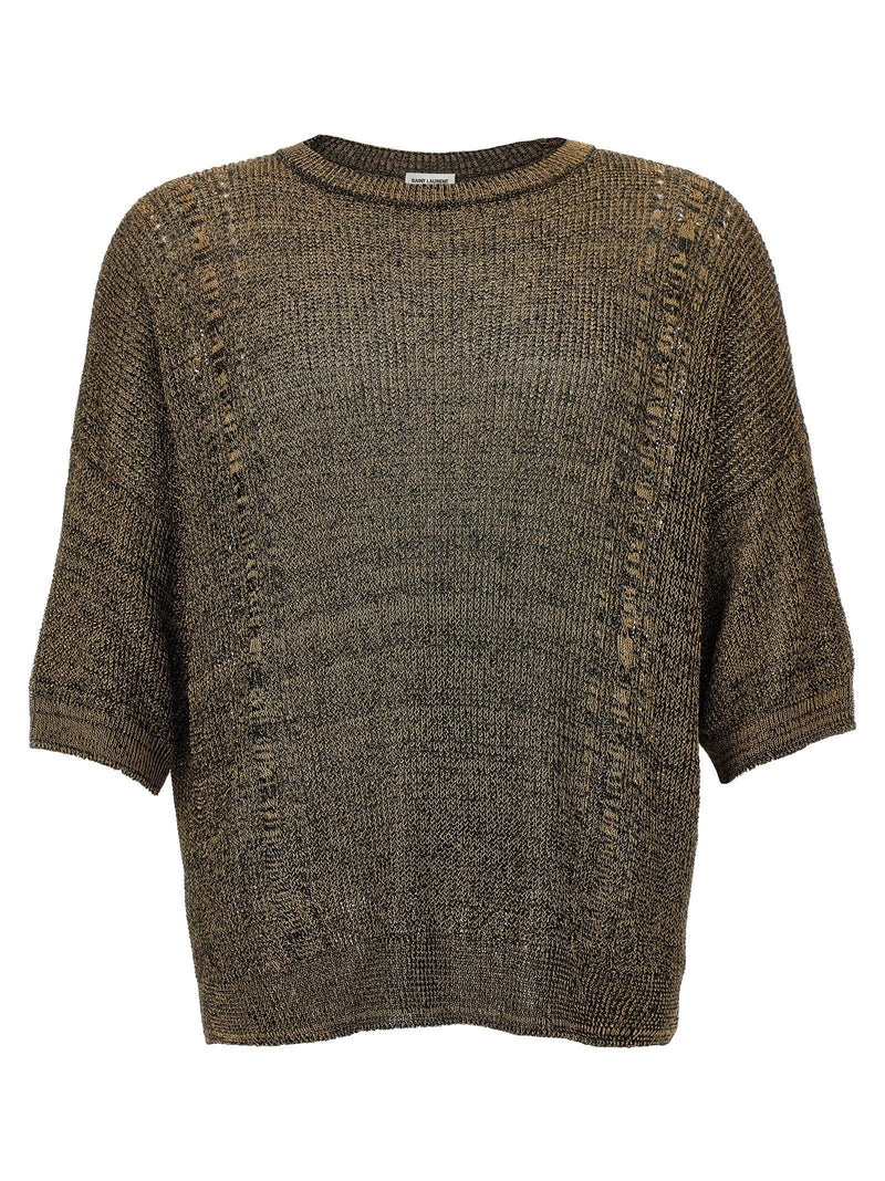 Saint Laurent Gold Thread Sweater - Men - Piano Luigi