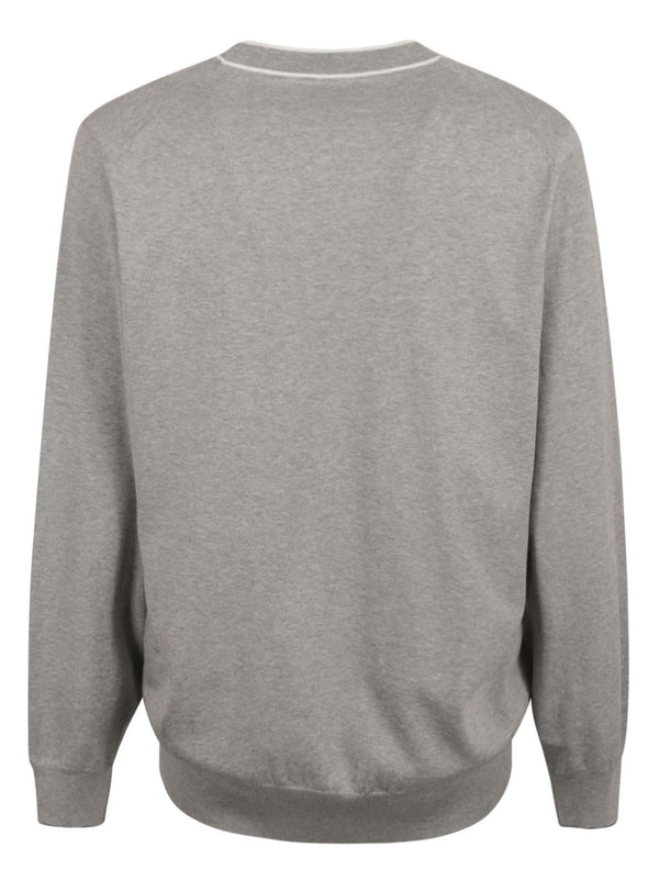 Brunello Cucinelli Rib Trim Plain Sweatshirt - Men