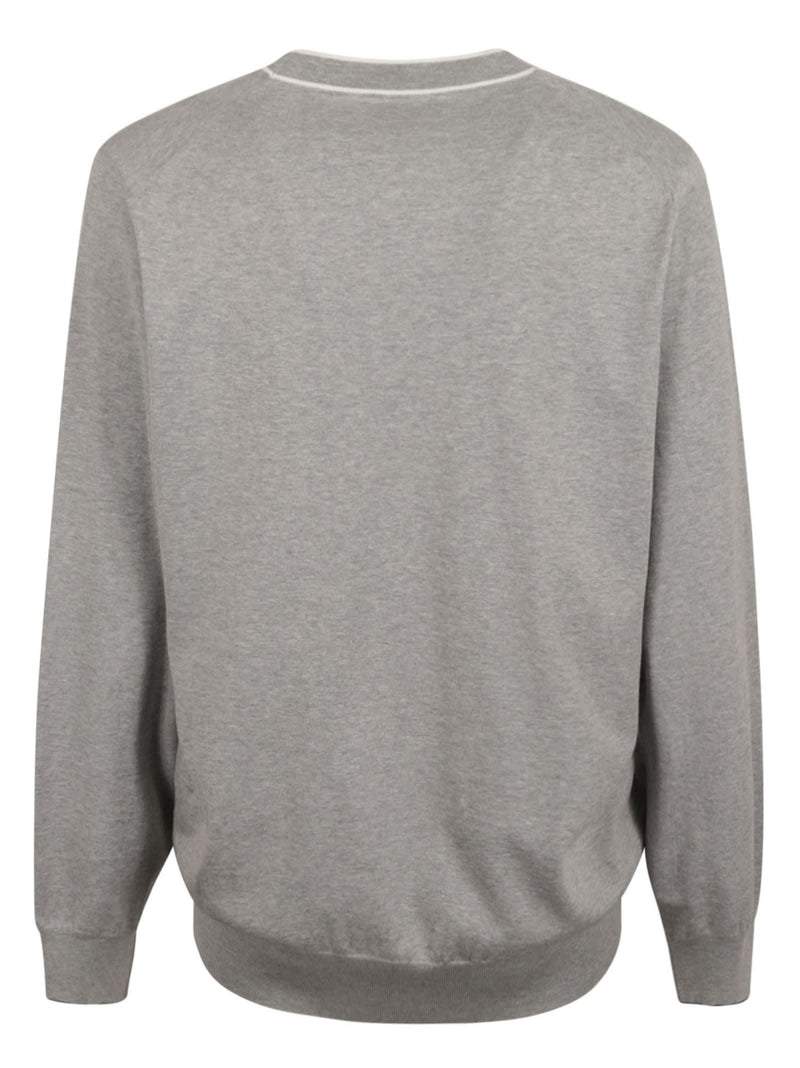 Brunello Cucinelli Rib Trim Plain Sweatshirt - Men