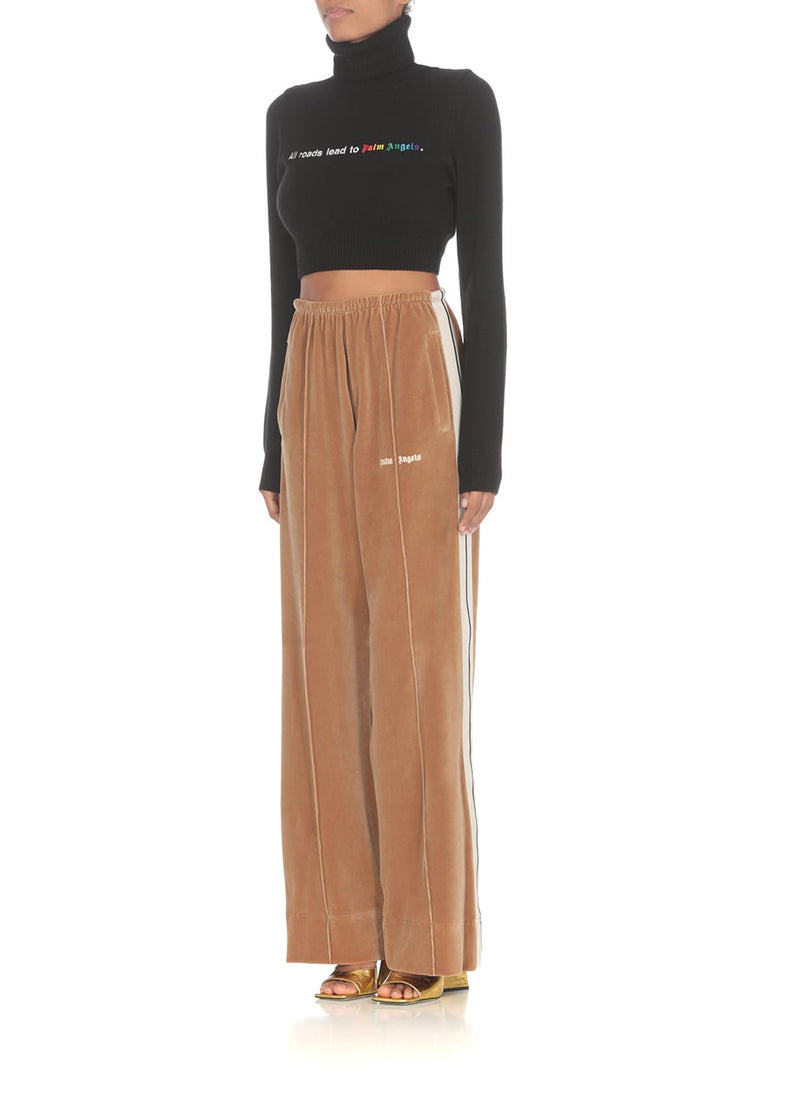 Palm Angels Velvet Loose Track Pants - Women