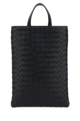 Bottega Veneta Midnight Blue Leather Intrecciato Laptop Case - Men