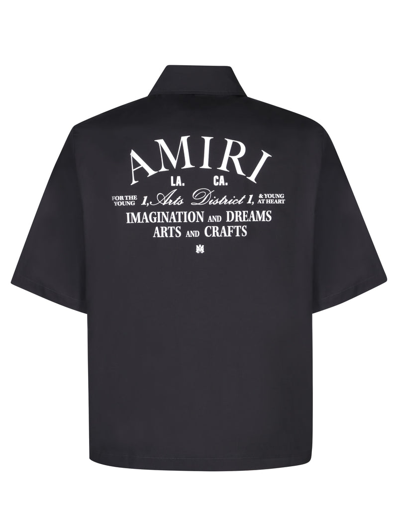 AMIRI Arts District Camp Black Shirt - Men