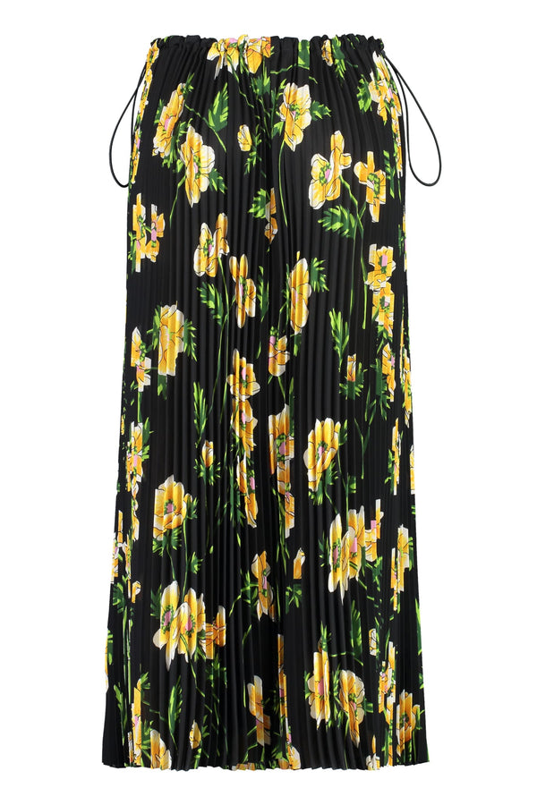 Balenciaga Pleated Skirt With Floral Pattern - Women