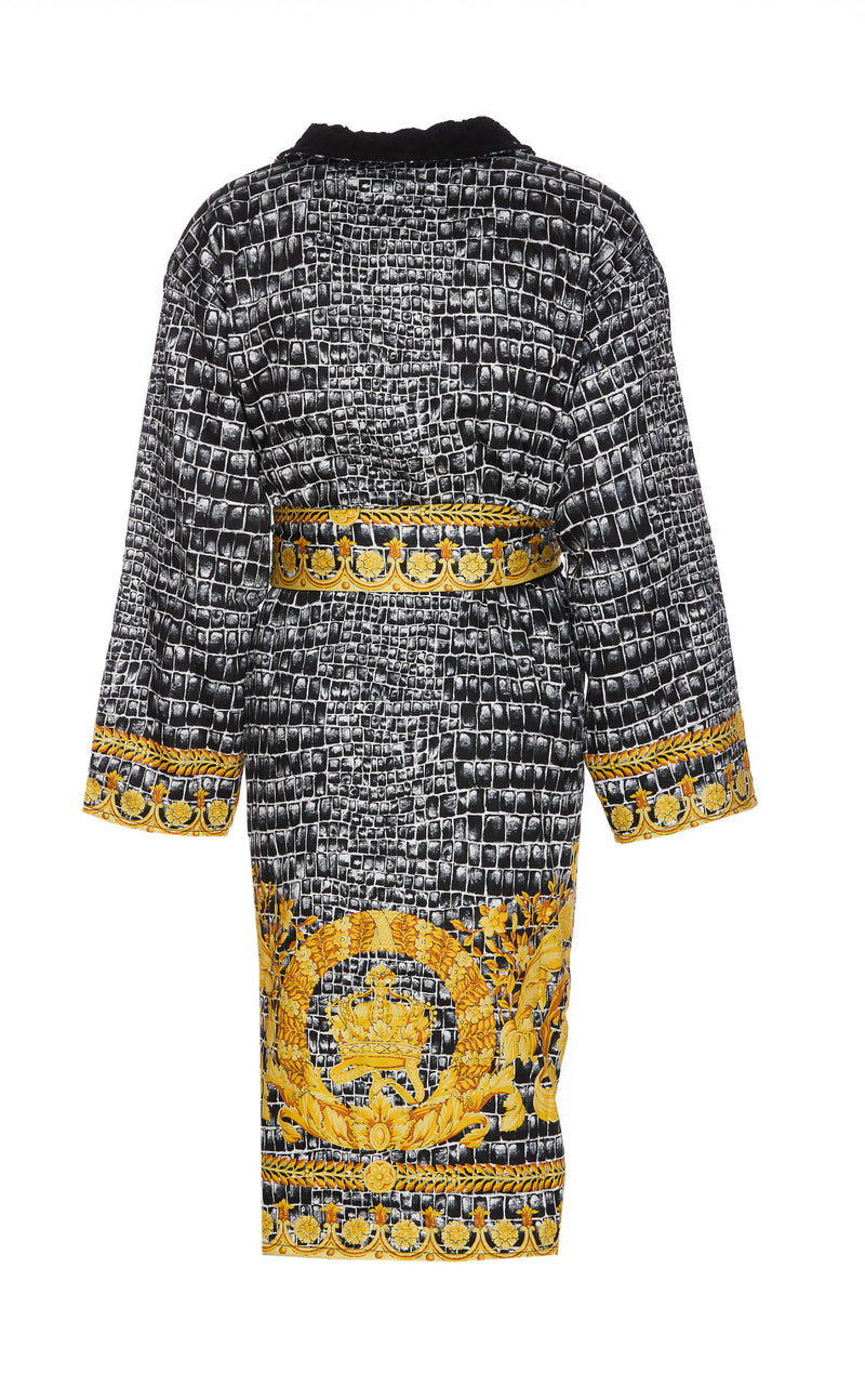 Versace Baroccodile Printed Bathrobe - Men