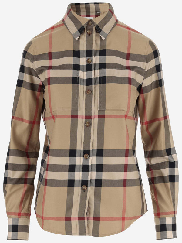 Burberry Cotton Shirt With Check Pattern - Women