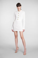 Balmain Cardigan In White Viscose - Women