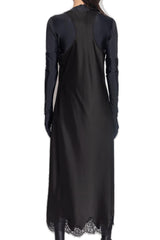 Balenciaga Satin Strappy Midi Dress - Women