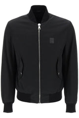 Balmain Nylon Bomber Jacket With Logo Print - Men