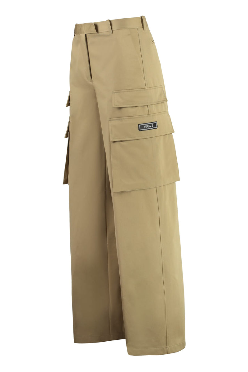 Versace Gabardine Cargo Trousers - Women