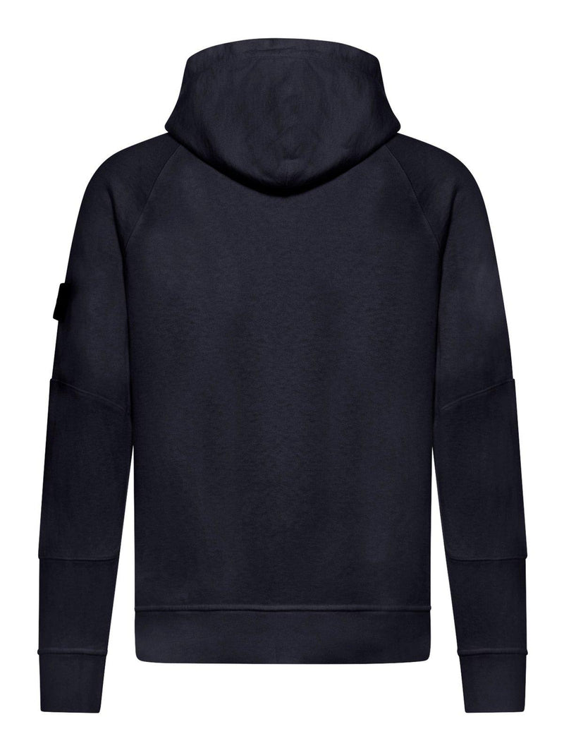 Stone Island Logo Patch Hooded Sweatshirt - Men