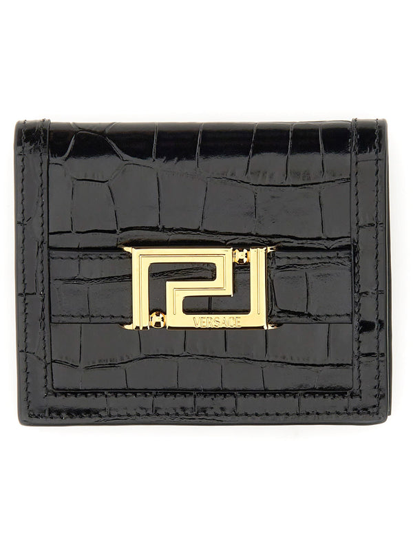 Versace Greca Goddess Embossed Bi-fold Wallet - Women