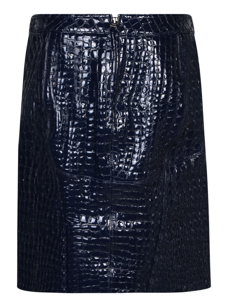 Tom Ford Crocodile Motif Black Skirt - Women