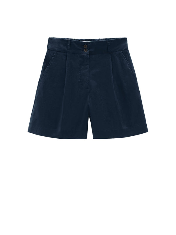 Woolrich Navy Blue Cotton Shorts - Women