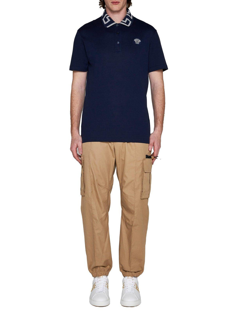 Versace Medusa Embroidered Polo Shirt - Men